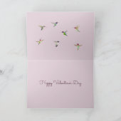 Hummingbird Heart Valentijnsdag Card Kaart (Binnen)