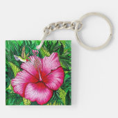 Hummingbird Hibiscus  Sleutelhanger (Achterkant)