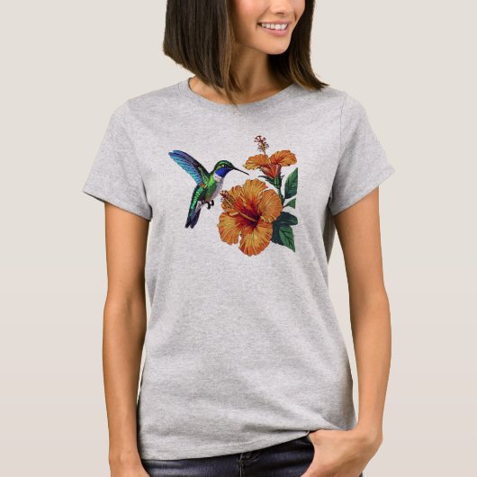 Hummingbird Hibiscus T-shirt (Voorkant)