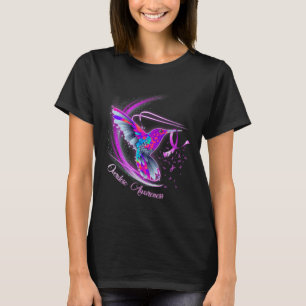 Hummingbird Holding Paars-lint overdosering Awaren T-shirt