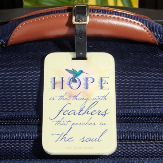 Hummingbird Hope - étiquette bagage (Insitu Rectoal 2)