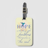 Hummingbird Hope - étiquette bagage (Devant Vertical)