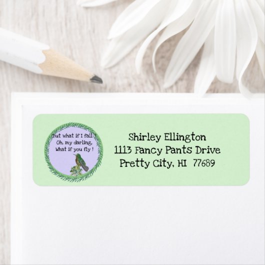 Hummingbird Hummingbird address Label (Insitu)