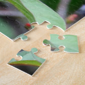 Hummingbird in Flight and Red Flowers Legpuzzel (Zijkant)