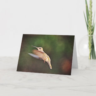 Hummingbird in Flight Note Kaart