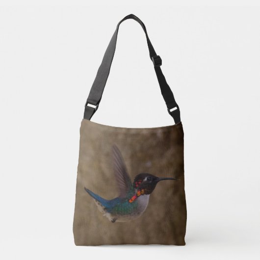 Hummingbird in vlucht crossbody tas (Voorkant)