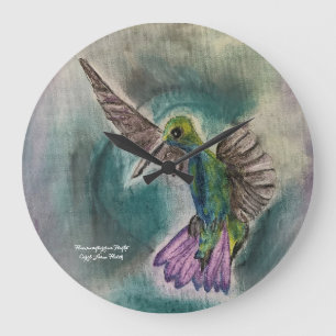 Hummingbird in vlucht grote klok