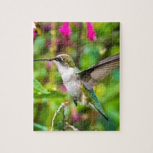 Hummingbird in vlucht legpuzzel (Verticaal)