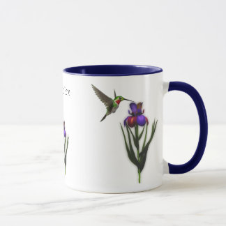 Hummingbird Iris Flower Mok