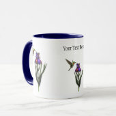 Hummingbird Iris Flower Mok (Voorkant links)