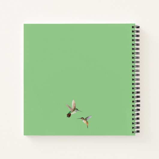 Hummingbird Journal met Emily Dickinson Quote Notitieboek (Achterkant)