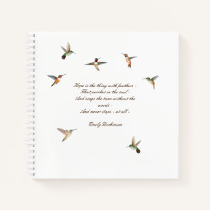 Hummingbird Journal met Emily Dickinson Quote Notitieboek
