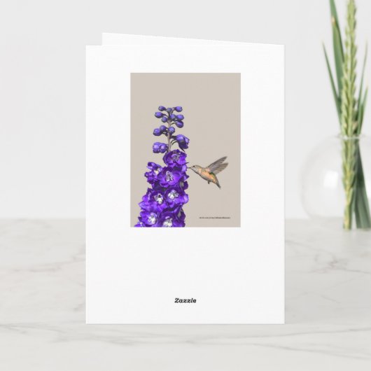 Hummingbird Joyeux Anniversaire Ami, Carte Pat (Dos)