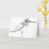 Hummingbird Kaart (Gele Bloem)