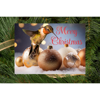 Hummingbird kerstkaart kaart