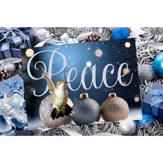 Hummingbird kerstkaart kaart