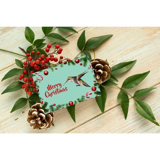 Hummingbird kerstkaart kaart