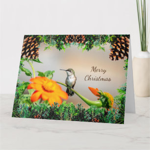 Hummingbird kerstkaart kaart