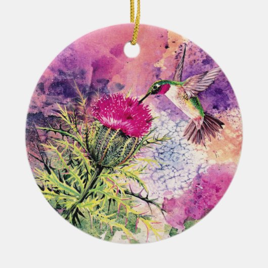Hummingbird Kerstornament Gift Keramisch Ornament (Voorkant)