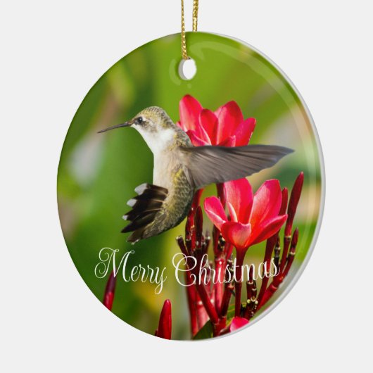 Hummingbird kerstversiering keramisch ornament (Links)