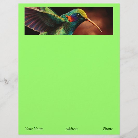 Hummingbird Letterhead Briefhoofd (Voorkant)