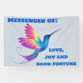 Hummingbird Liefde, vreugde & geluk | Spandoek (Horizontaal)