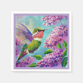 Hummingbird & Lilacs Papier & Doek Servetten