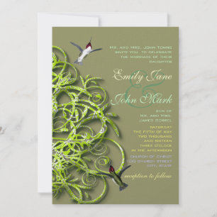 Hummingbird Limoen Tree Weddenschap Kaart