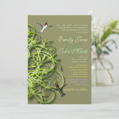 Hummingbird Limoen Tree Weddenschap Kaart (Staand voorkant)