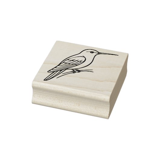 Hummingbird Line Art – Bird Illustration Rubberstempel (Stempel)