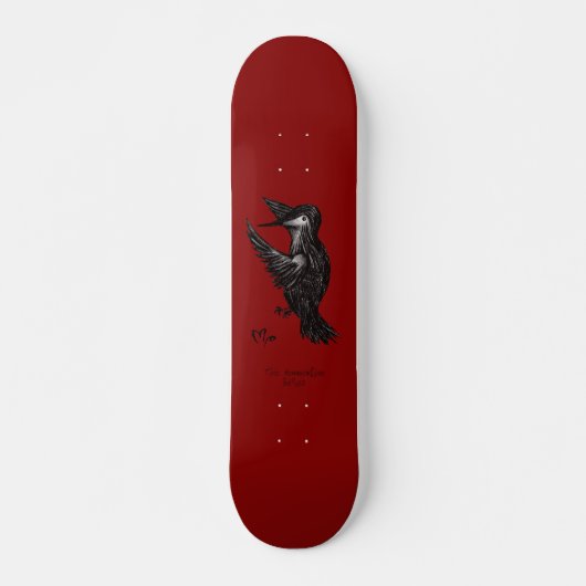 Hummingbird Logo Red Skateboard (Voorkant)