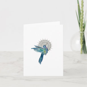 Hummingbird Mandala Folded Card Kaart