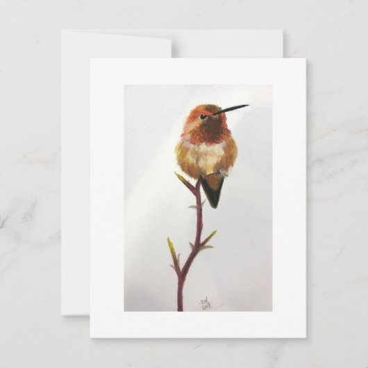 Hummingbird Merci Note/Note carte avec enveloppe (Devant)
