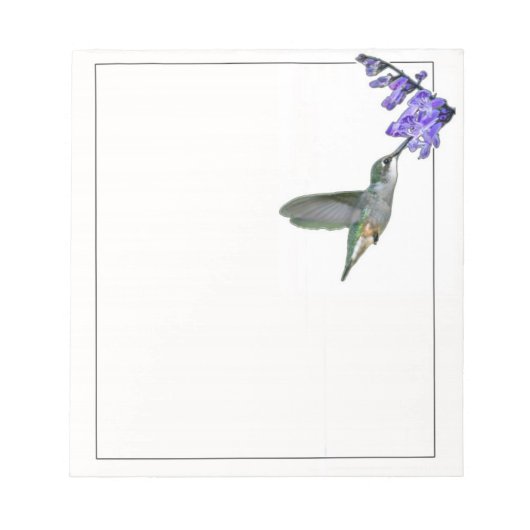 Hummingbird met Mona Lavender Notitieblok (Voorkant)