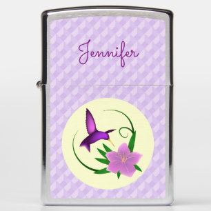 Hummingbird met roze bloemnaam