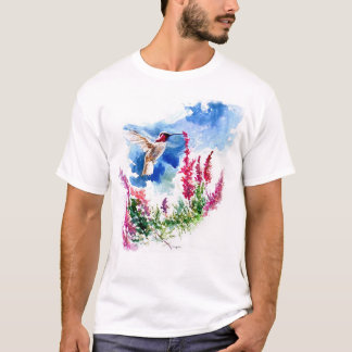Hummingbird met Wooley Blue Curls T-shirt
