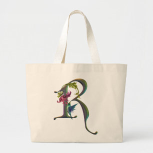 Hummingbird Monogram R Grote Tote Bag