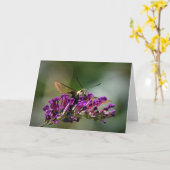 Hummingbird Moth, carte (Fleur jaune)