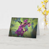 Hummingbird Moth, carte (Fleur jaune)