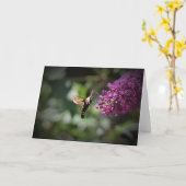 Hummingbird Moth, carte (Fleur jaune)