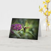 Hummingbird Moth, carte (Fleur jaune)