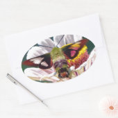 Hummingbird Moth Ovale Sticker (Envelop)
