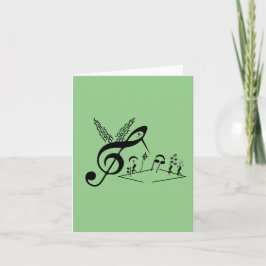 Hummingbird, Music Notes Hummingbird Notitiekaartje
