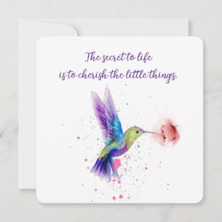 Hummingbird notecard 5x5 notitiekaartje