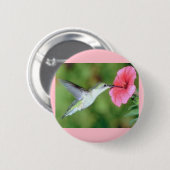 Hummingbird op een ronde Button (Voorkant /achterkant)