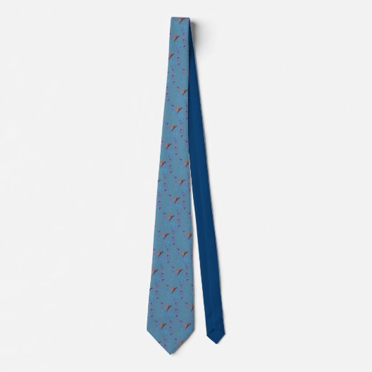 Hummingbird Pattern Stropdas (Voorkant)