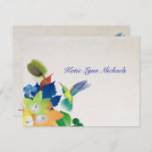 Hummingbird Personalized Notecard Kaart (Voorkant / Achterkant)