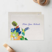 Hummingbird Personalized Notecard Notitiekaartje (Voorkant / Achterkant in situ)