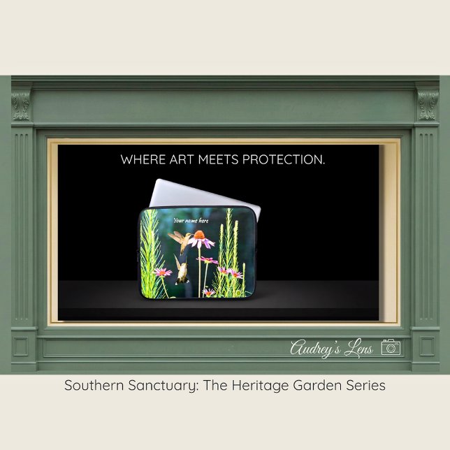 Hummingbird & Pink Coneflower Laptop Sleeve (Creator heeft geüpload)