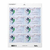 Hummingbird Pink Girly Shiny  Etiket (Full Sheet)